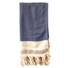 Pipa Sustainable Hand-loomed Throw Blanket - Blue