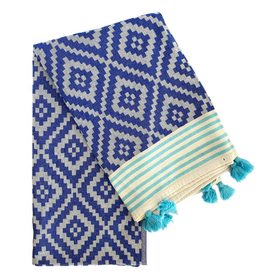 Merida Turkish Towel / Blanket - Blue